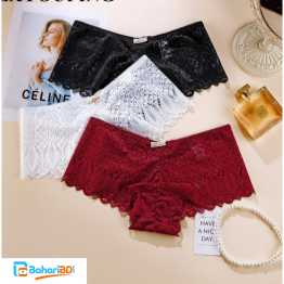 03 Piece Multi Color Soft Mesh China Panty For Girls